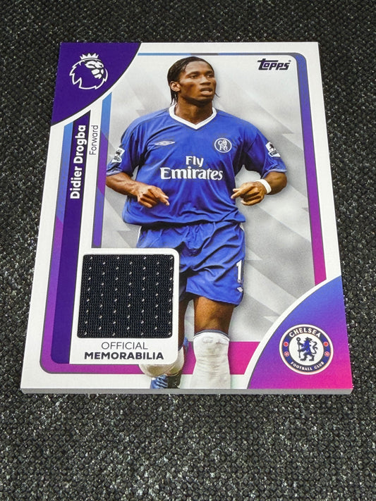 2025-26 Topps Premier League Soccer Premier Relics Base - Didier Drogba