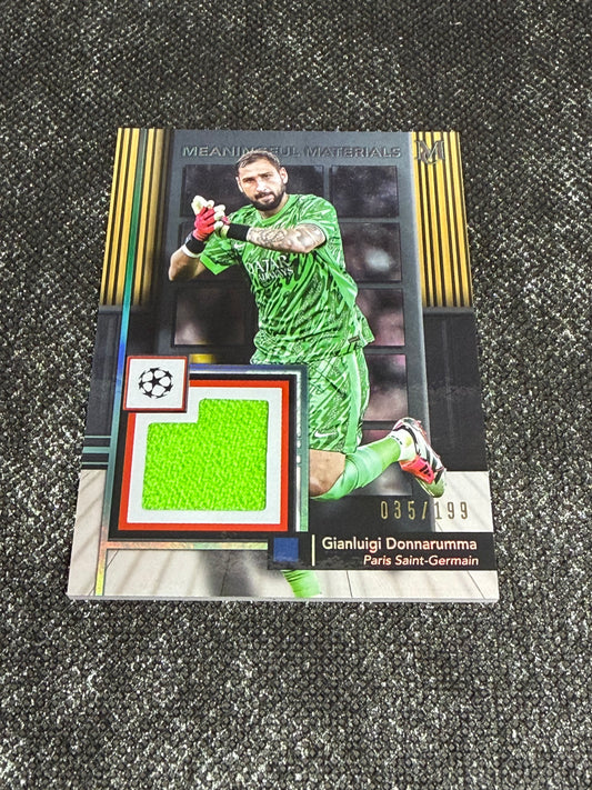 2024-25 Topps Museum Collection UEFA Club Competitions Meaningful Material Relic Card 035/199 - Gianluigi Donnarumma