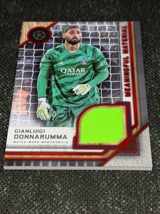 2024-25 Topps Museum Collection UEFA Club Competitions Meaningful Material Relic Card 21/25 - Gianluigi Donnarumma