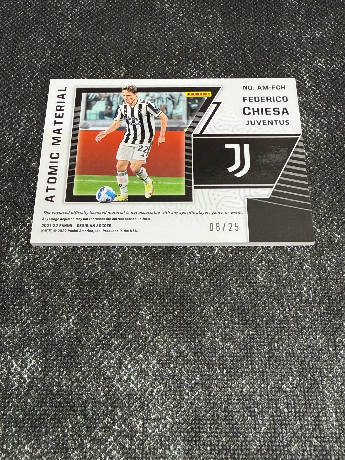 2021-22 Panini Obsidian Soccer Atomic Materials 08/25 - Frederico Chiesa