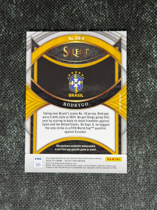2024-25 Panini Select La Liga Soccer Swatches Silver Prizm - Rodrygo