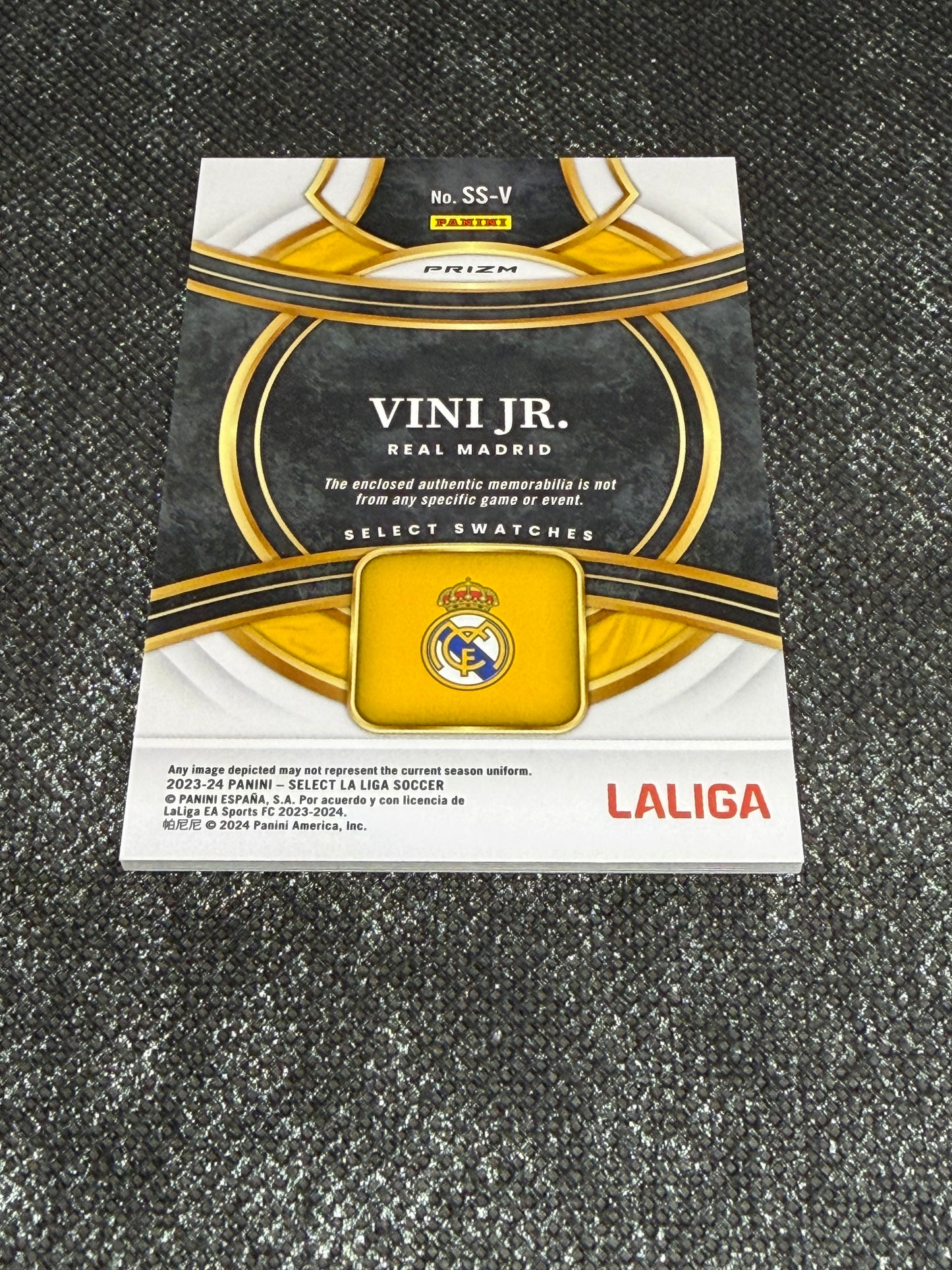 2024-25 Panini Select La Liga Soccer Swatches Silver Prizm - Vini Jr.