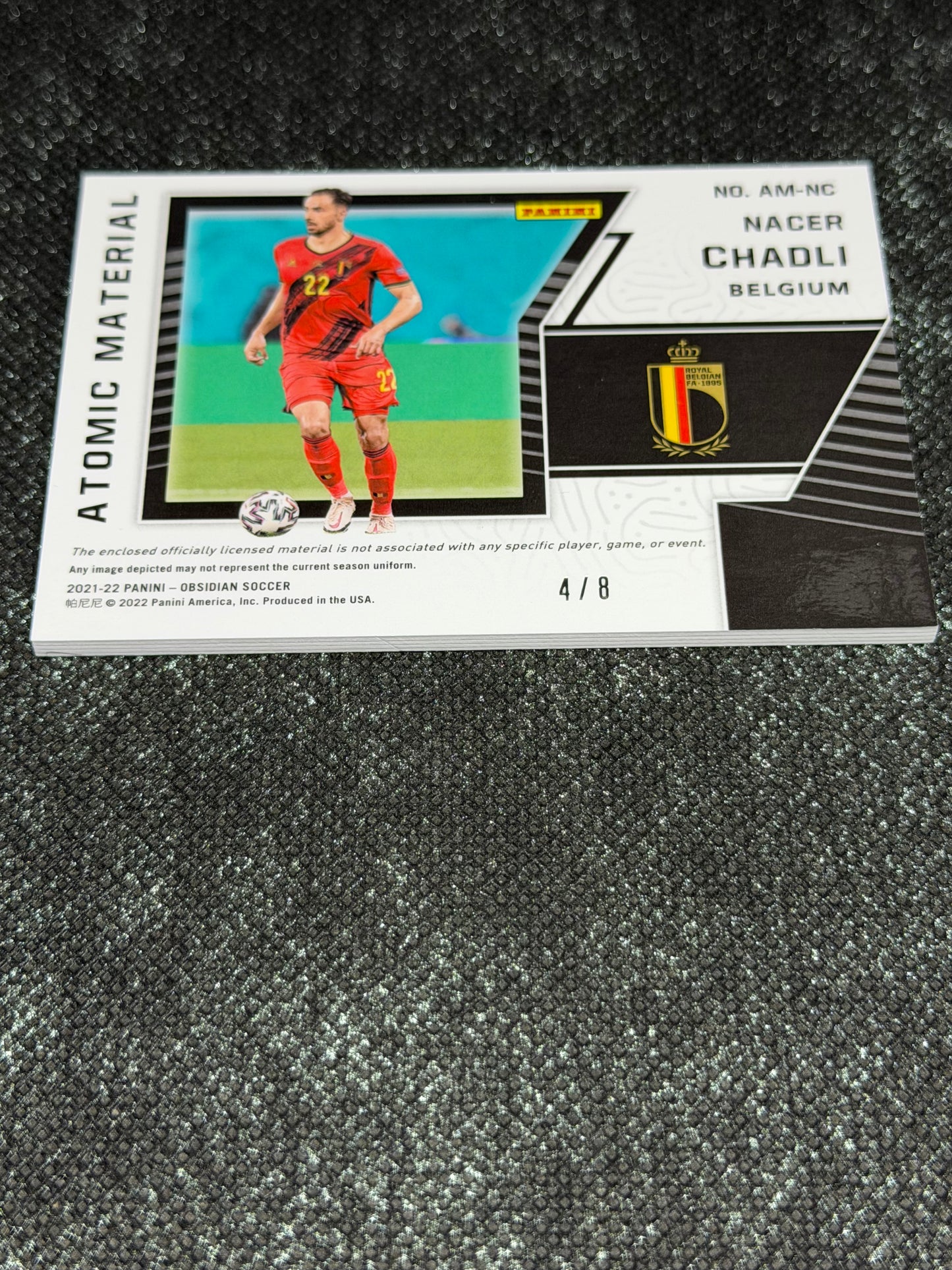 2021-22 Panini Obsidian Soccer Atomic Material 4/8 - Nacer Chadli