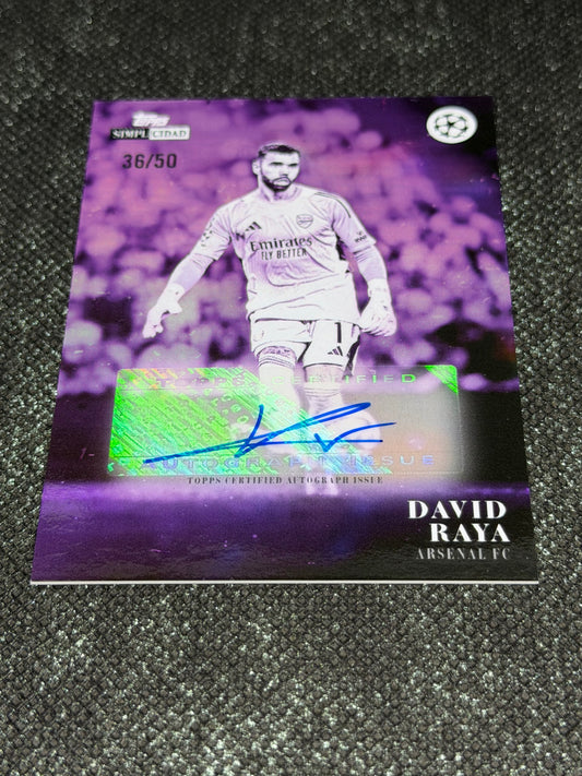 2025-26 Topps Simplicidad UEFA Club Competitions Estrellas Espanolas Autograph Card 36/50 - David Raya