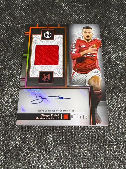 2024-25 Topps Museum Collection UEFA Club Competitions Autograph Relic Card 077/150 - Diego Dalot