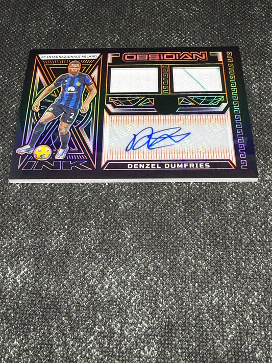 2023-24 Panini Obsidian Soccer Jersey Ink Autograph 43/99 - Denzel Dumfries