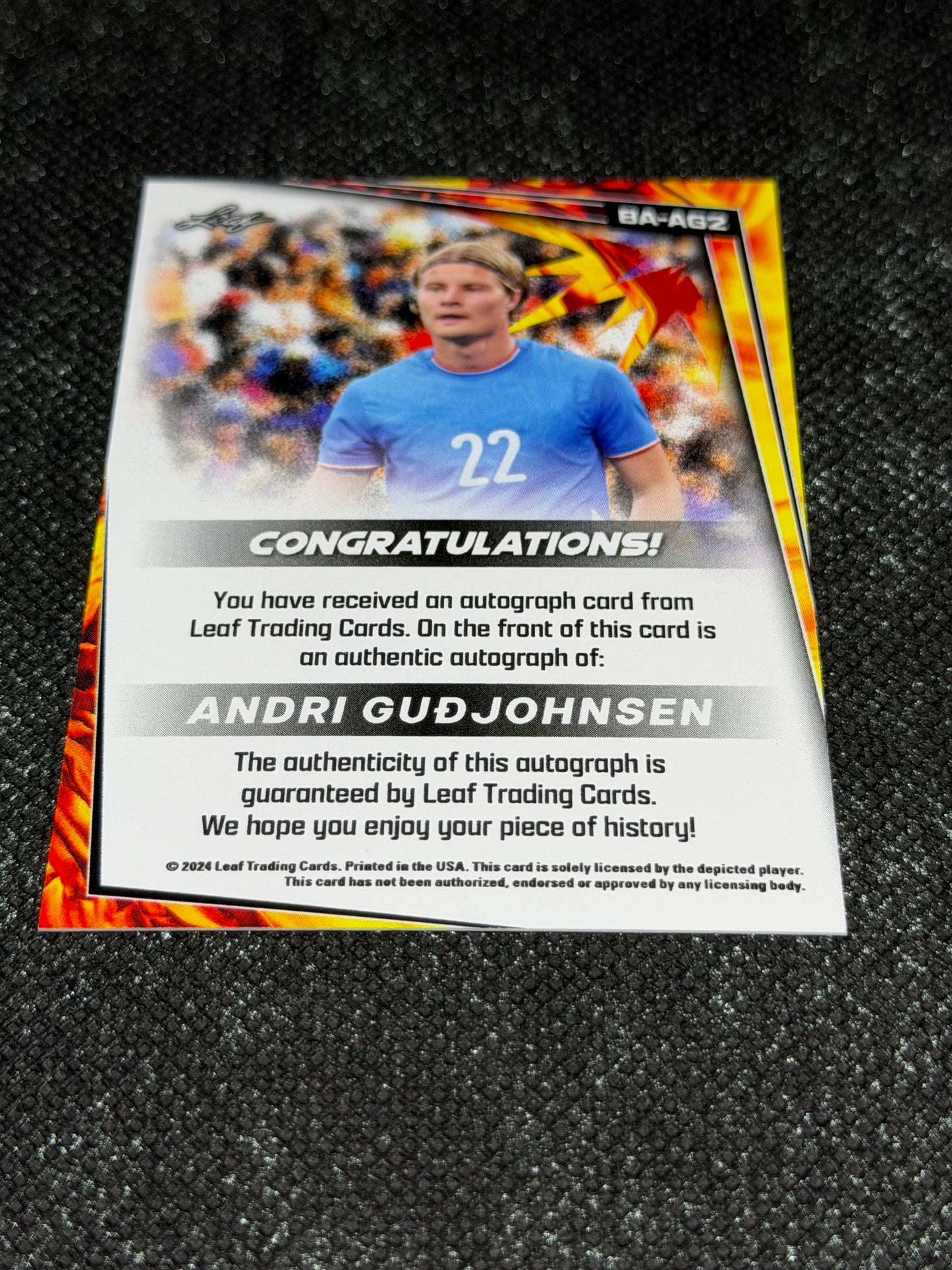 2024 Leaf Soccer Blaster Autograph - Andri Gudjohnsen