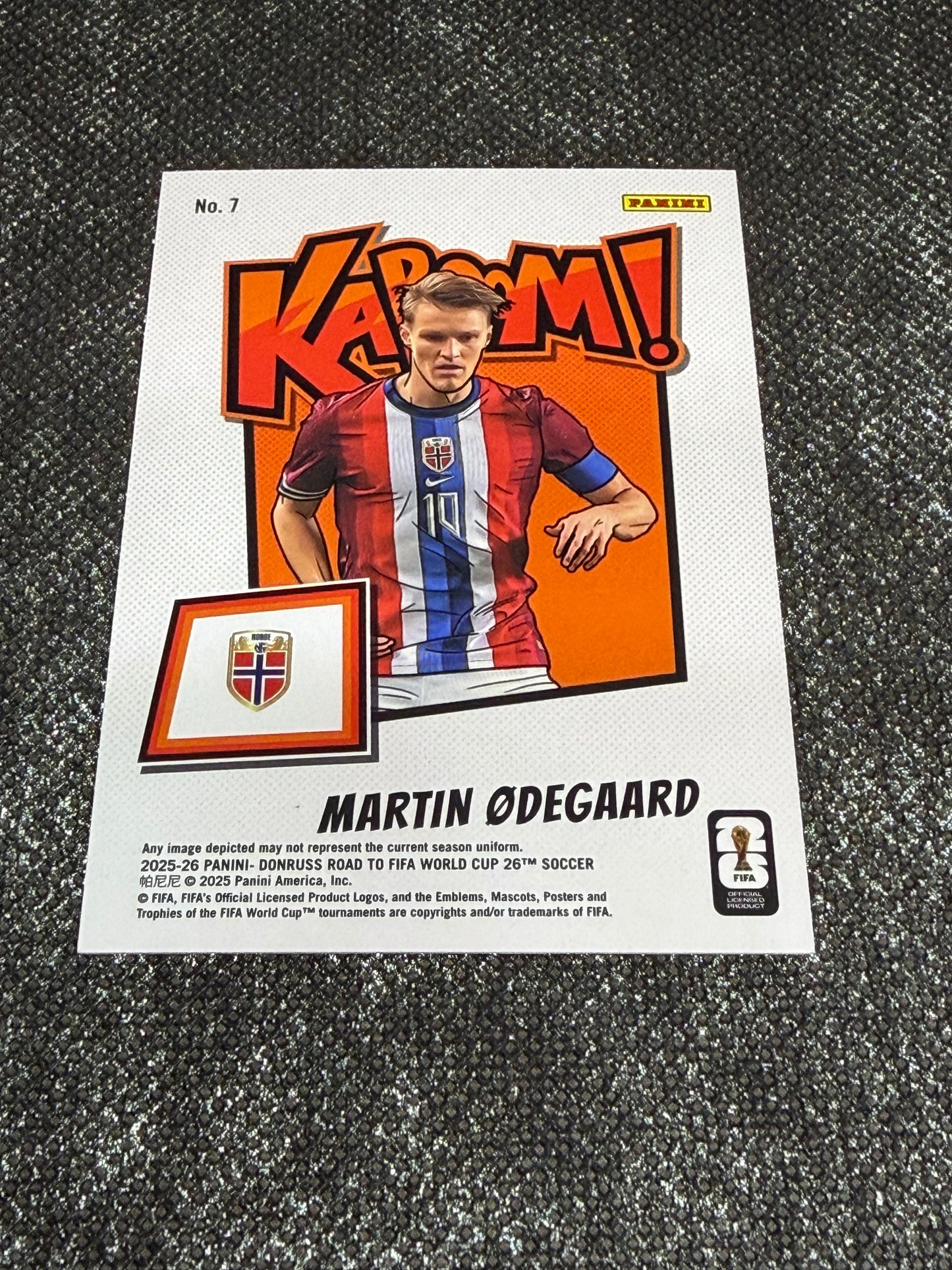 2025-26 Panini-Donruss Road To FIFA World Cup Soccer Kaboom Insert (Case Hit) - Martin Odegaard