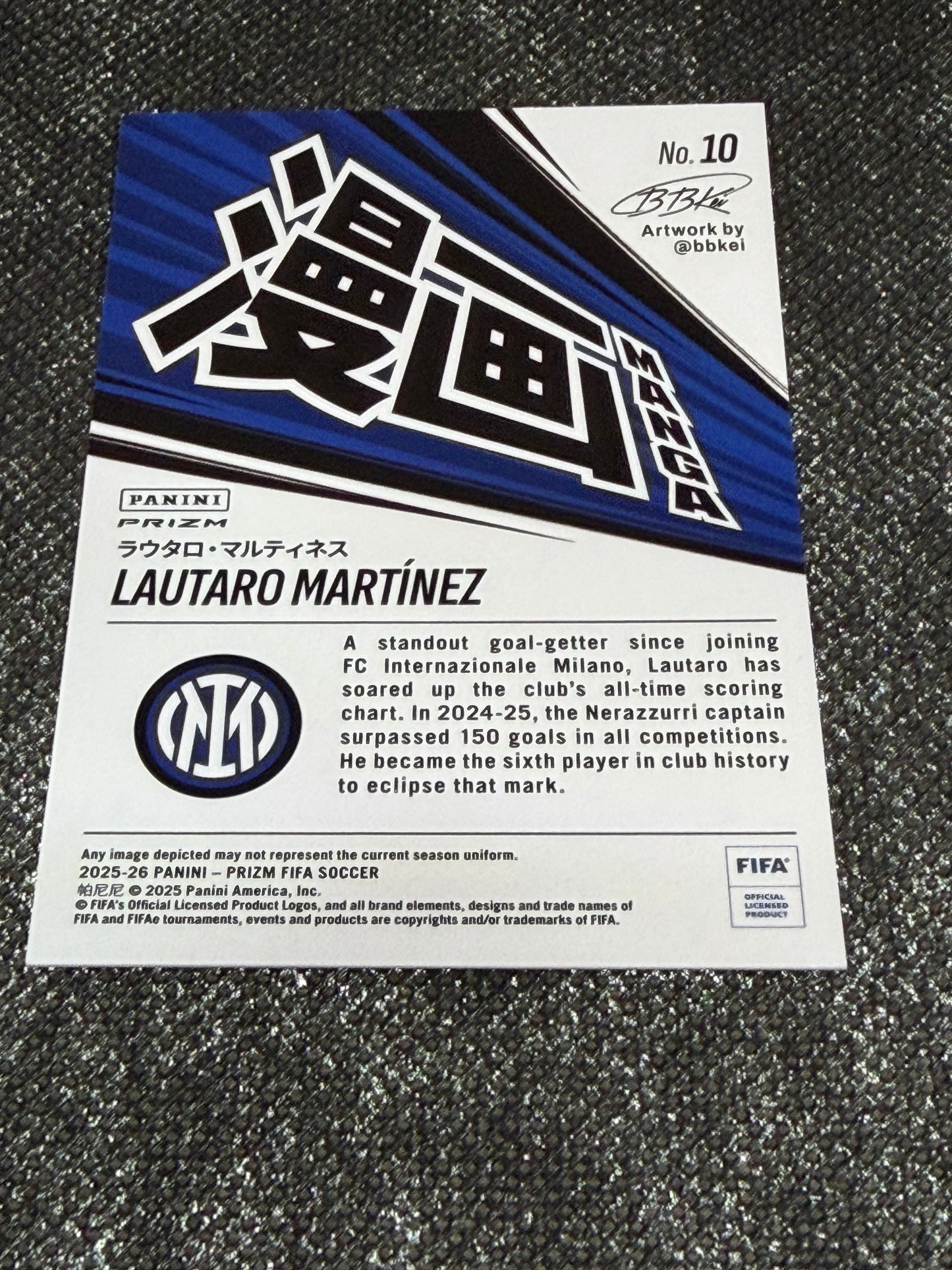 2025-26 Panini-Prizm FIFA Soccer Manga Insert (Case Hit) - Lautaro Martinez