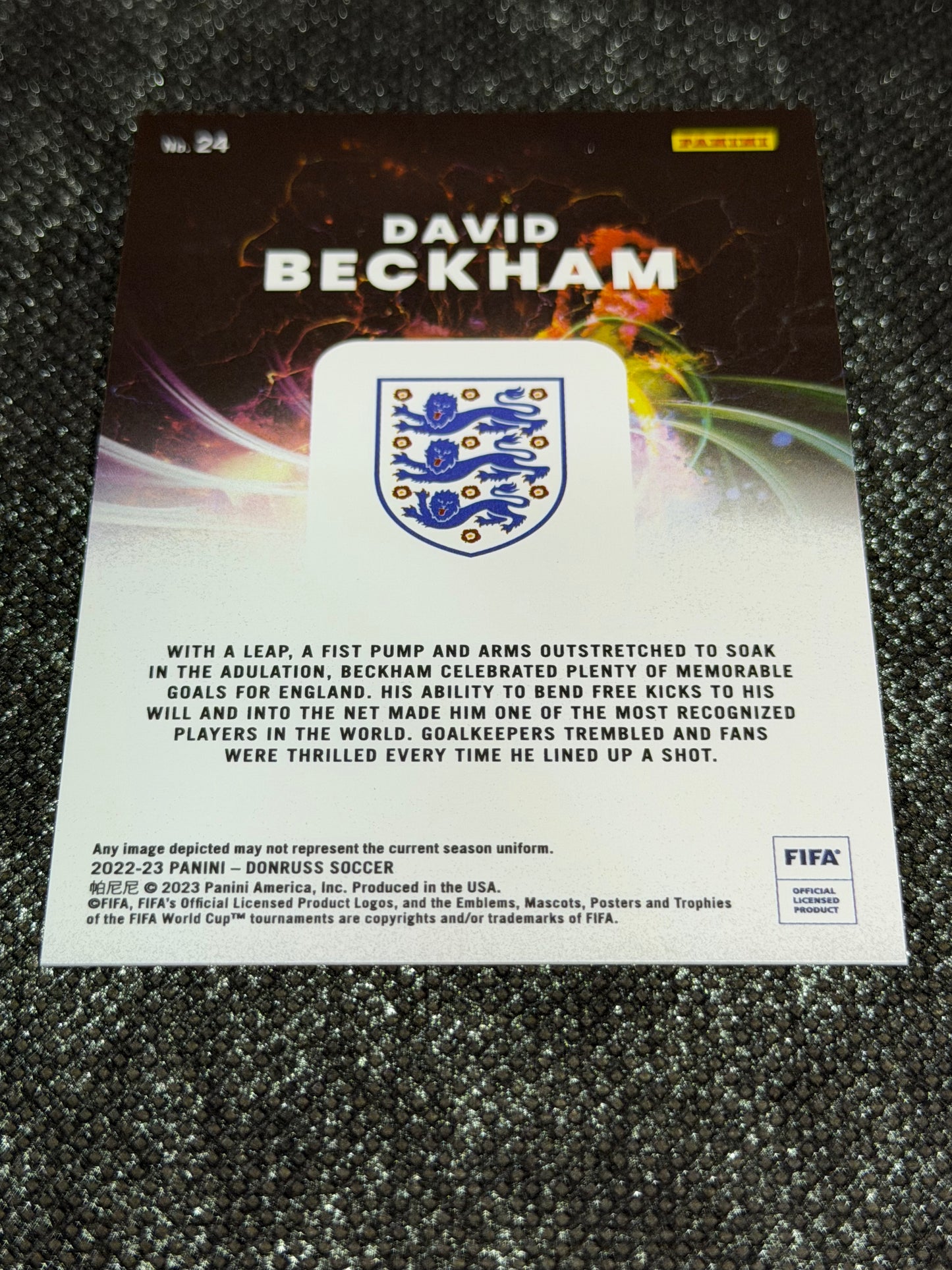 2022-23 Panini - Donruss Soccer Night Moves Insert (Case Hit) - David Beckham