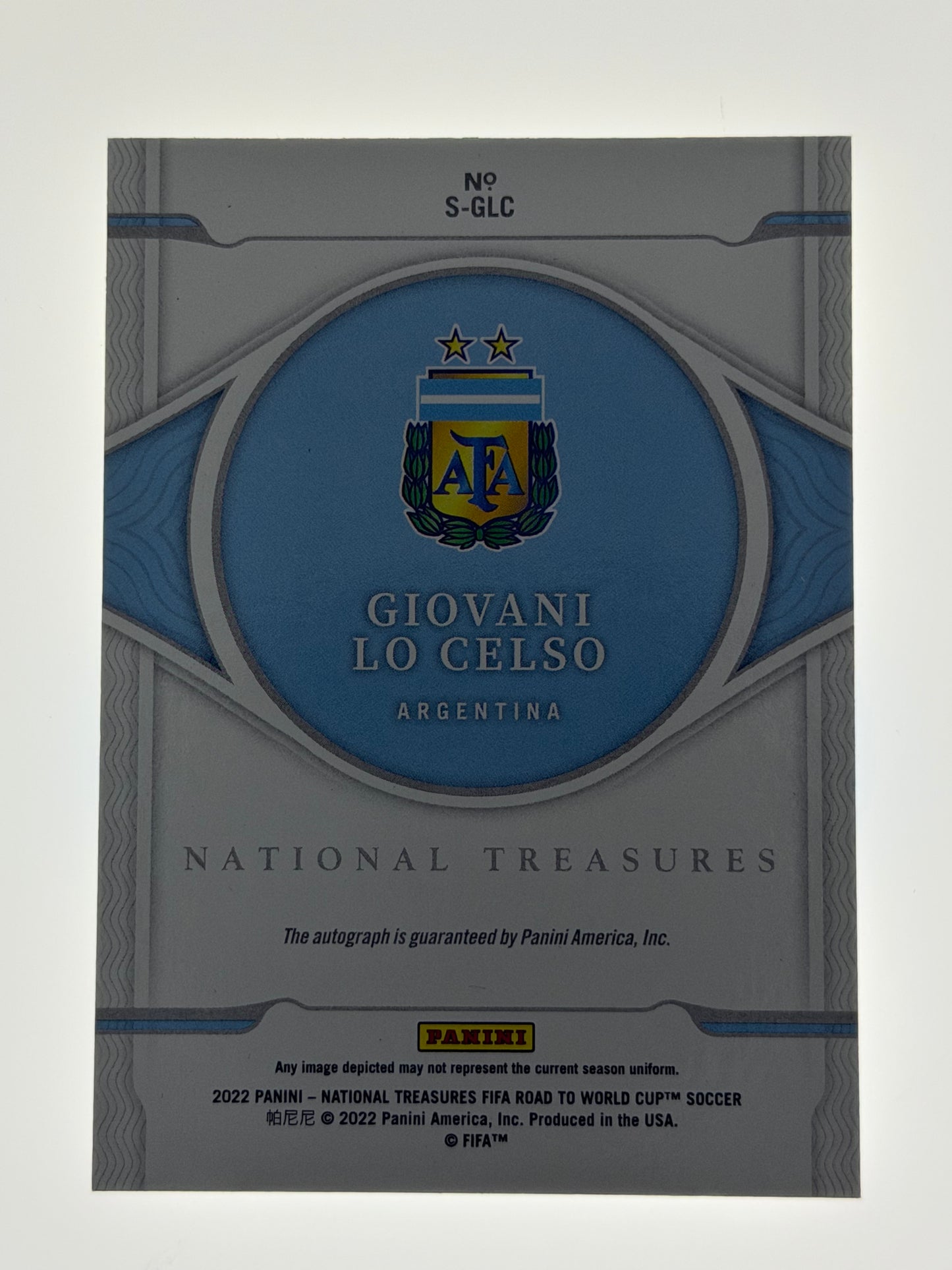 2022 Panini - National Treasures FIFA Road To World Cup Soccer Signatures 57/99 - Giovani Lo Celso