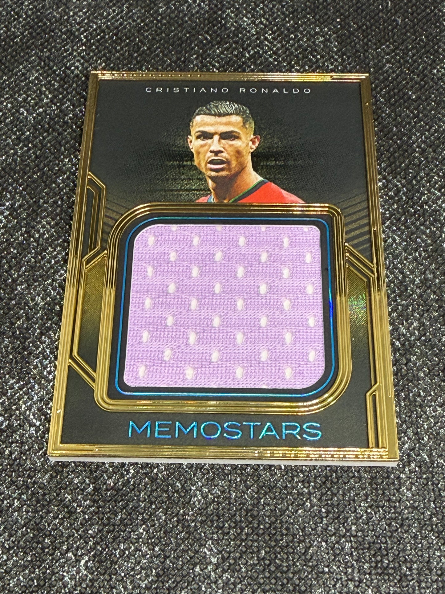2024 Futera Incredible 23ct Gold Plated Frame Memostars Relic 02/08 - Cristiano Ronaldo