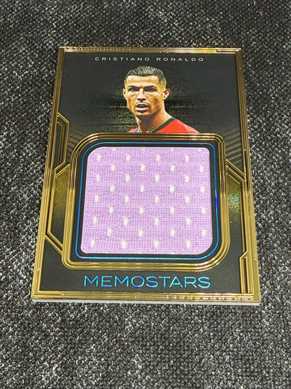 2024 Futera Incredible 23ct Gold Plated Frame Memostars Relic 02/08 - Cristiano Ronaldo