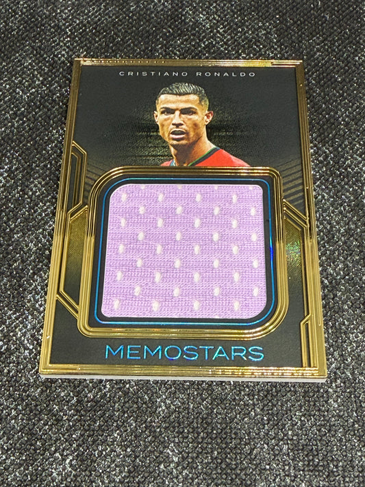 2024 Futera Incredible 23ct Gold Plated Frame Memostars Relic 02/08 - Cristiano Ronaldo