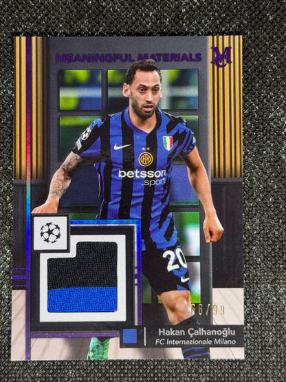 2024-25 Topps Museum Collection UEFA Club Competitions Meaningful Material Relic Card 68/99 - Hakan Calhanoglu