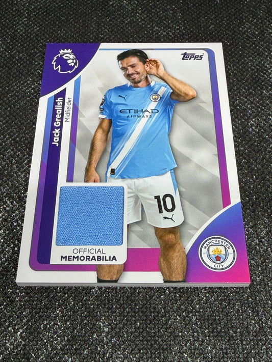2025-26 Topps Premier League Soccer Premier Relics Base - Jack Grealish