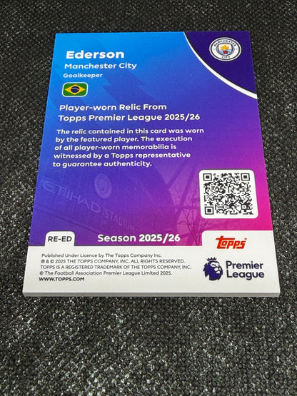 2025-26 Topps Premier League Soccer Premier Relics Base - Ederson