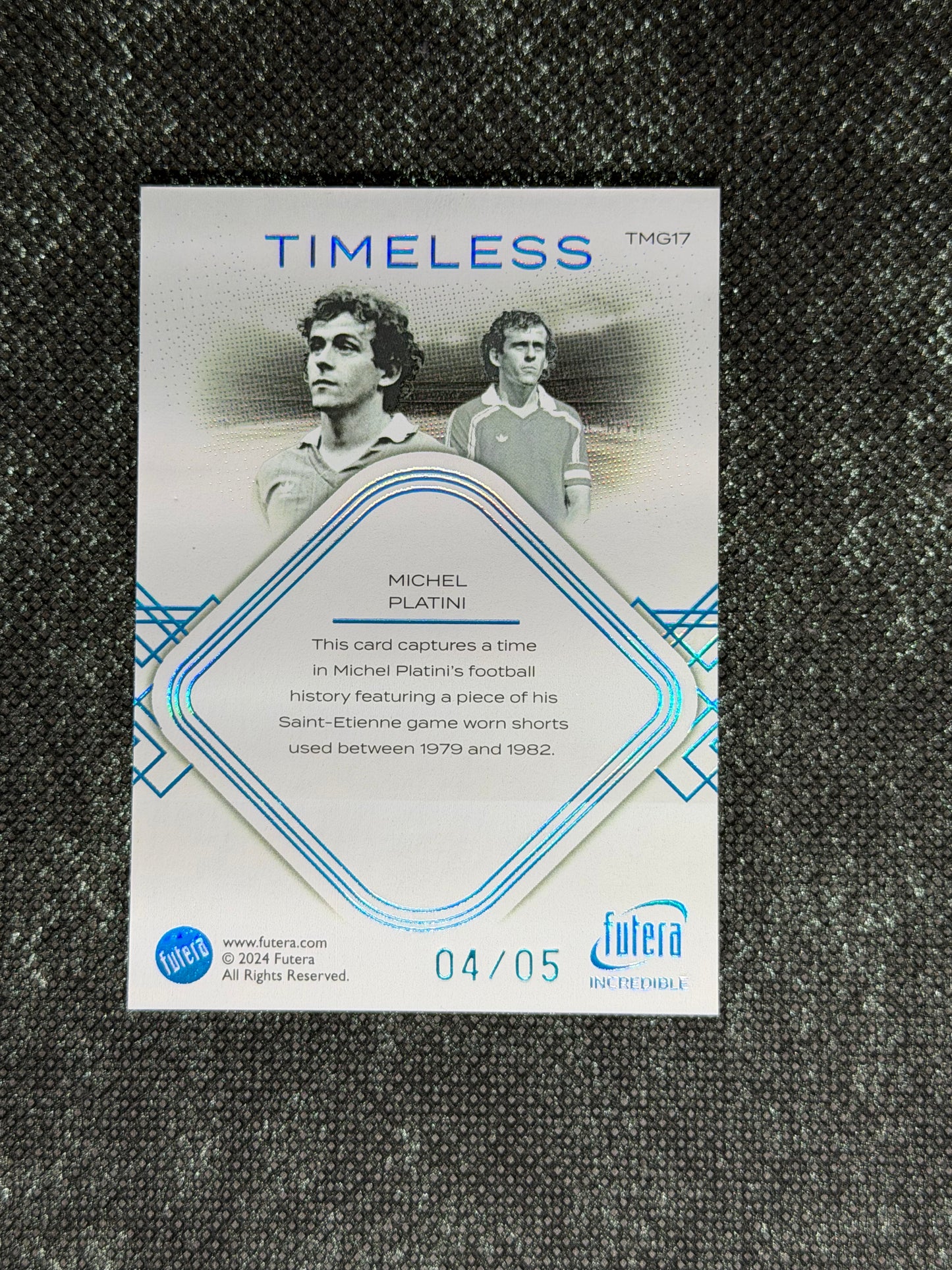 2024 Futera Incredible Soccer Timeless Relic 04/05 - Michel Platini