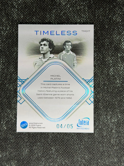 2024 Futera Incredible Soccer Timeless Relic 04/05 - Michel Platini