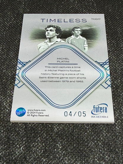 2024 Futera Incredible Soccer Timeless Relic 04/05 - Michel Platini