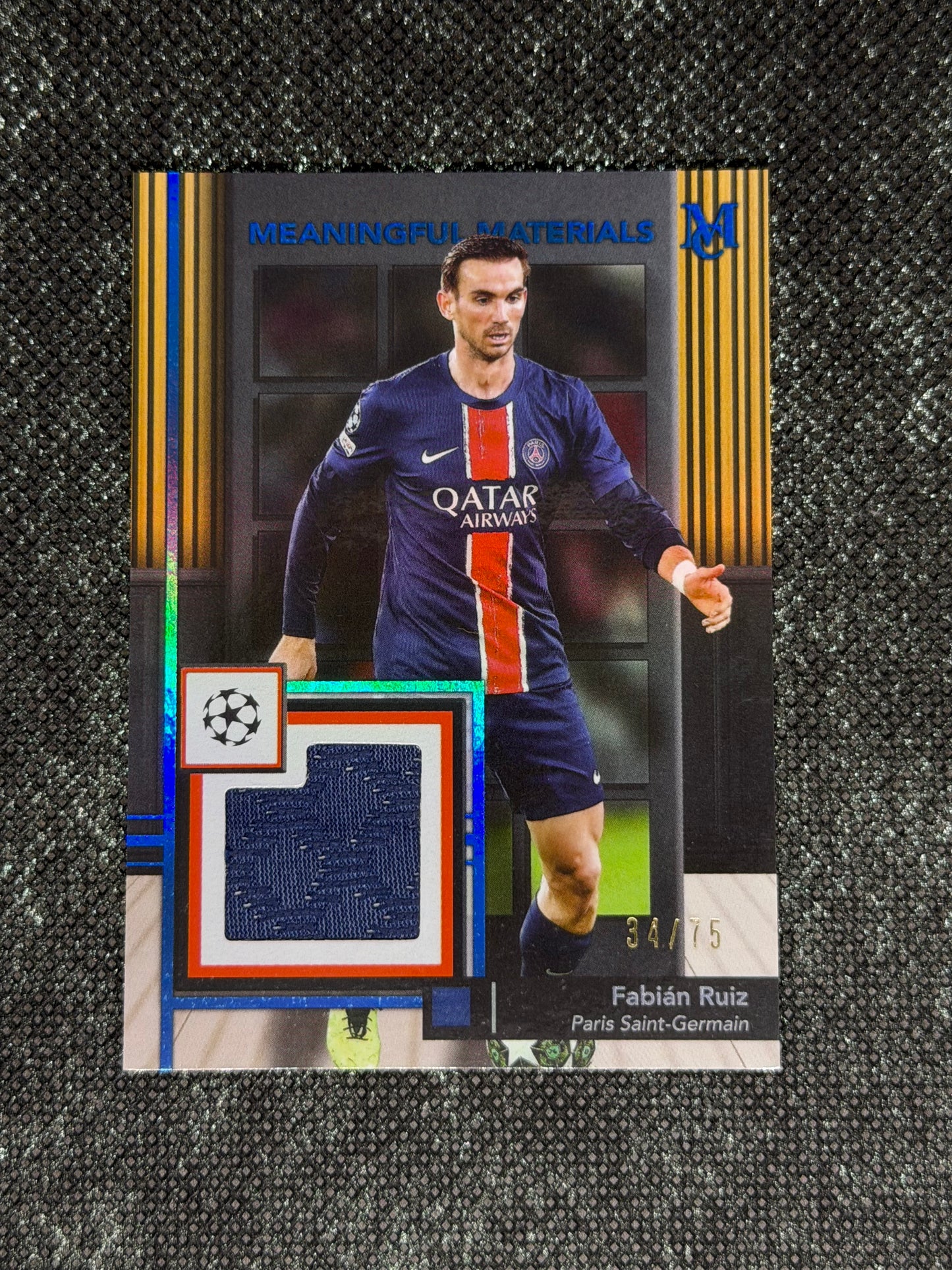 2024-25 Topps Museum Collection UEFA Club Competitions Meaningful Material Relic Card 34/75 - Fabian Ruiz