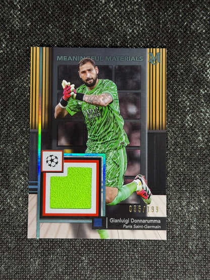 2024-25 Topps Museum Collection UEFA Club Competitions Meaningful Material Relic Card 035/199 - Gianluigi Donnarumma