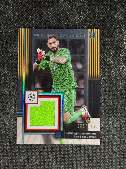 2024-25 Topps Museum Collection UEFA Club Competitions Meaningful Material Relic Card 035/199 - Gianluigi Donnarumma