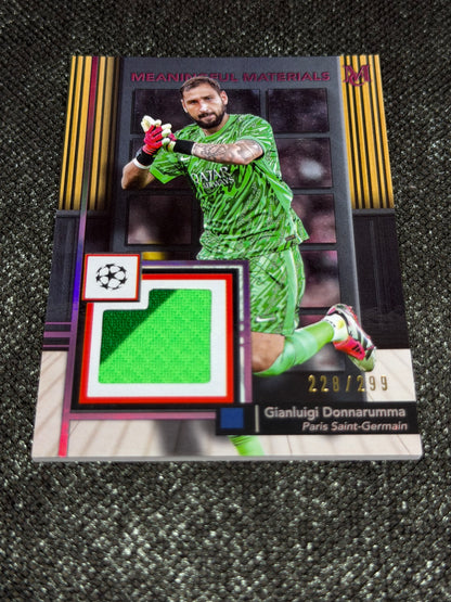 2024-25 Topps Museum Collection UEFA Club Competitions Meaningful Material Relic Card 228/299 - Gianluigi Donnarumma