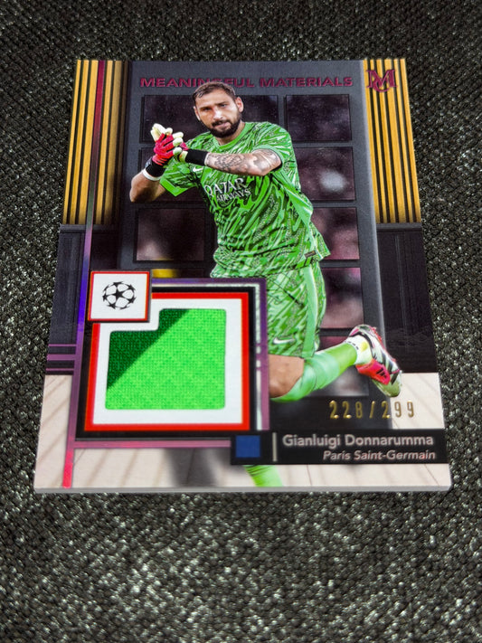 2024-25 Topps Museum Collection UEFA Club Competitions Meaningful Material Relic Card 228/299 - Gianluigi Donnarumma