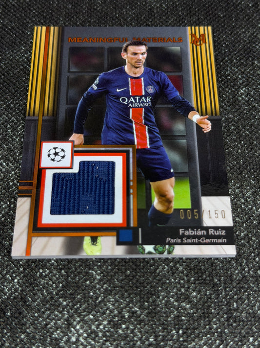 2024-25 Topps Museum Collection UEFA Club Competitions Meaningful Material Relic Card 005/150 - Fabian Ruiz