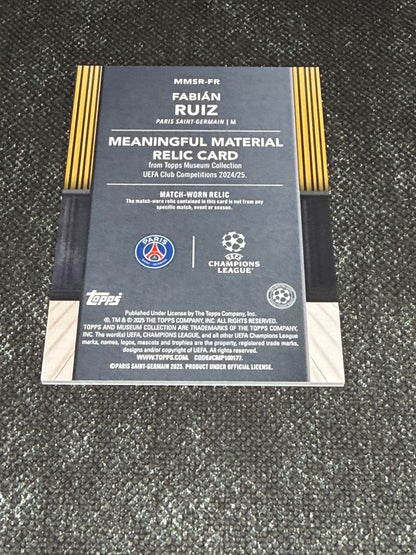 2024-25 Topps Museum Collection UEFA Club Competitions Meaningful Material Relic Card 005/150 - Fabian Ruiz