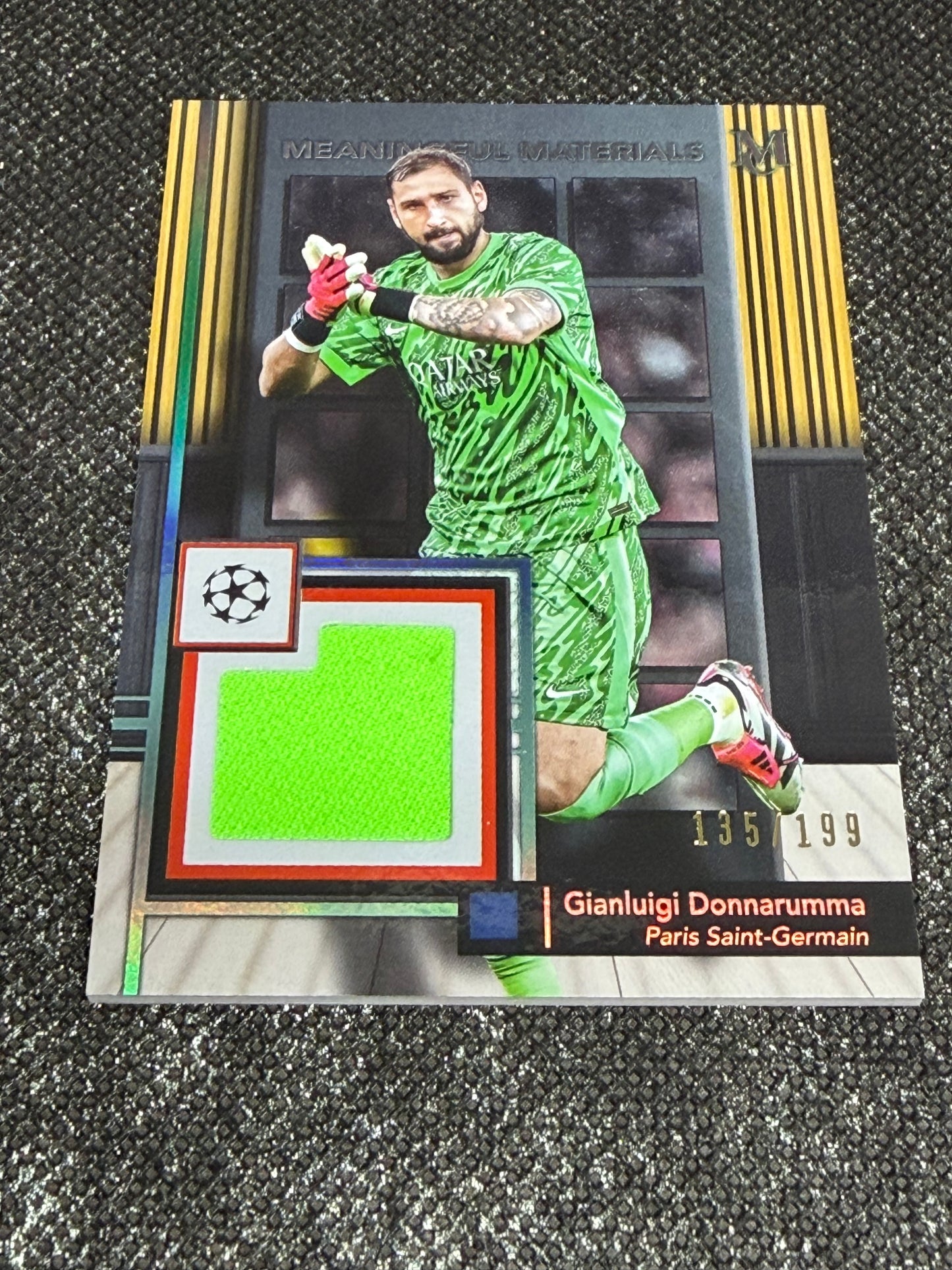 2024-25 Topps Museum Collection UEFA Club Competitions Meaningful Material Relic Card 135/199 - Gianluigi Donnarumma