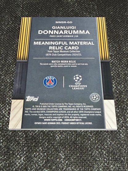 2024-25 Topps Museum Collection UEFA Club Competitions Meaningful Material Relic Card 180/399 - Gianluigi Donnarumma