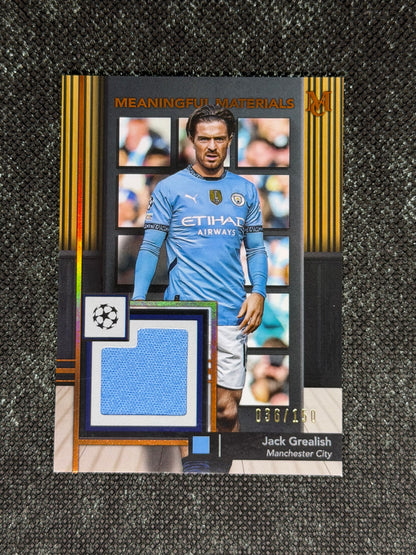 2024-25 Topps Museum Collection UEFA Club Competitions Meaningful Materials Relic Card 036/150 - Jack Grealish