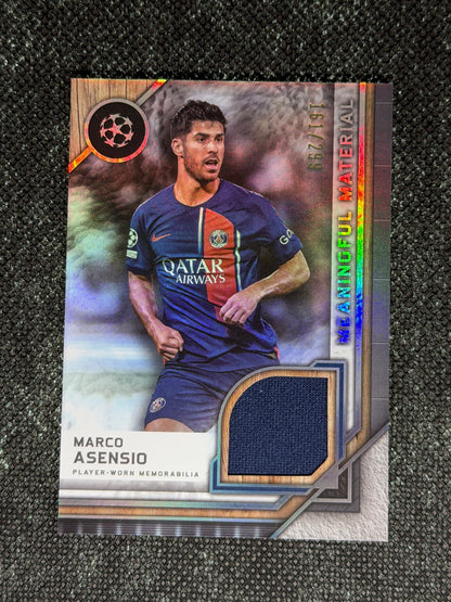 2024-25 Topps Museum Collection UEFA Club Competitions Meaningful Materials Relic Card 161/299 - Marco Asensio