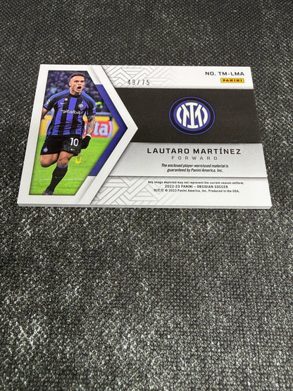 2022-23 Panini Obsidian Trifecta Material 49/75 - Lautaro Martinez