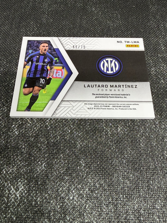 2022-23 Panini Obsidian Trifecta Material 49/75 - Lautaro Martinez