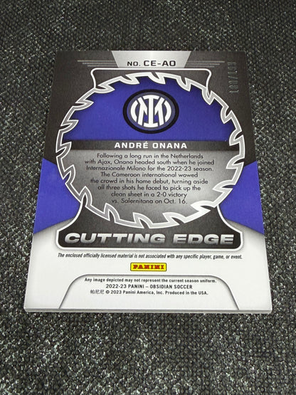 2022-23 Panini Obsidian Soccer Cutting Edge Material 180/199 - Andre Onana