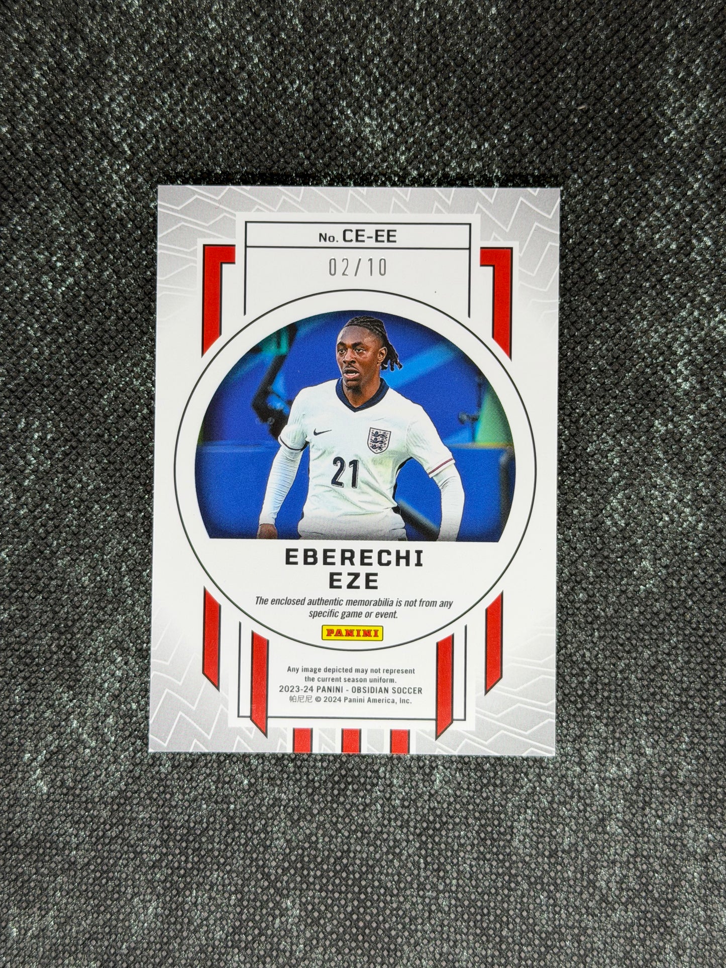 2023-24 Panini Obsidian Soccer Cutting Edge 02/10 - Eberechi Eze
