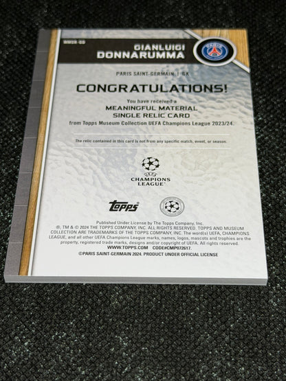 2024-25 Topps Museum Collection UEFA Club Competitions Meaningful Material Relic Card 21/25 - Gianluigi Donnarumma