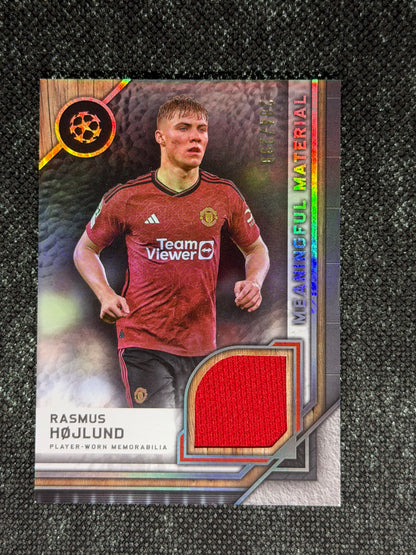 2024-25 Topps Museum Collection UEFA Club Competitions Meaningful Materials Relic Card 284/299 - Rasmus Hojlund