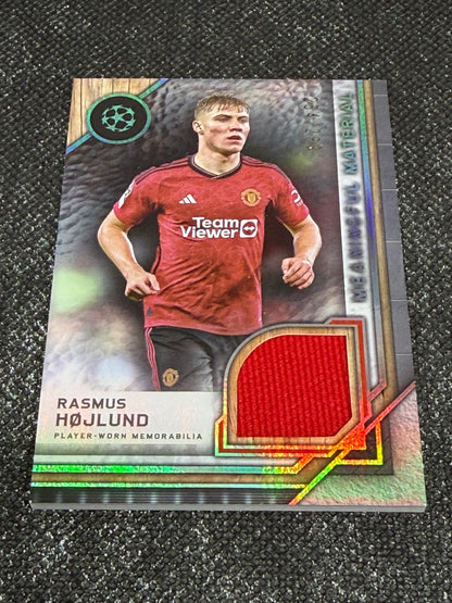 2024-25 Topps Museum Collection UEFA Club Competitions Meaningful Materials Relic Card 284/299 - Rasmus Hojlund