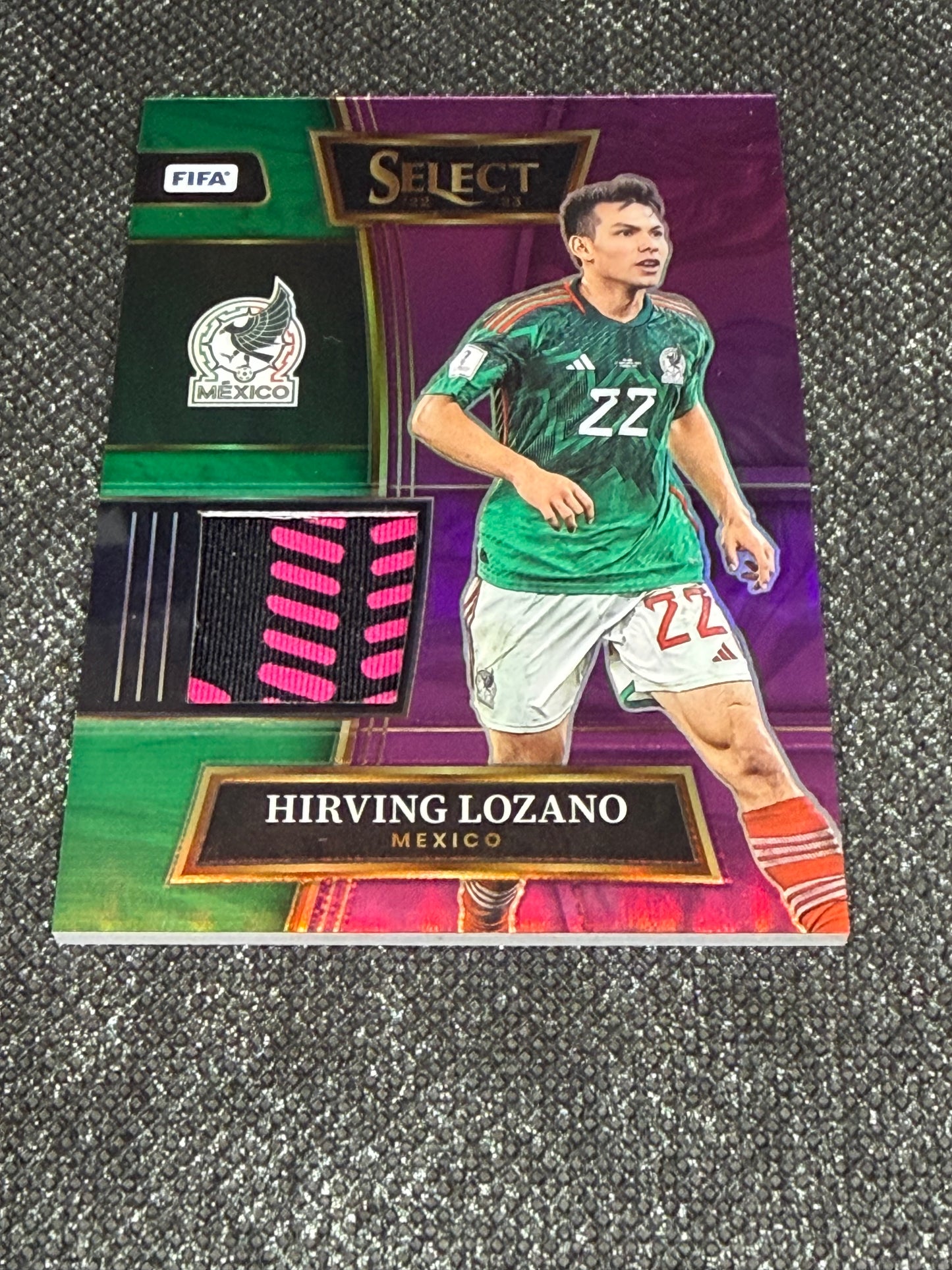 2022-23 Panini Select FIFA Soccer Swatches 11/49 - Hirving Lozano