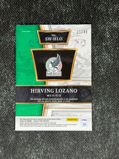 2022-23 Panini Select FIFA Soccer Swatches 11/49 - Hirving Lozano