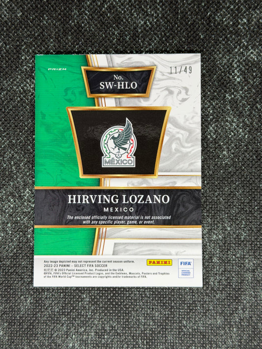 2022-23 Panini Select FIFA Soccer Swatches 11/49 - Hirving Lozano