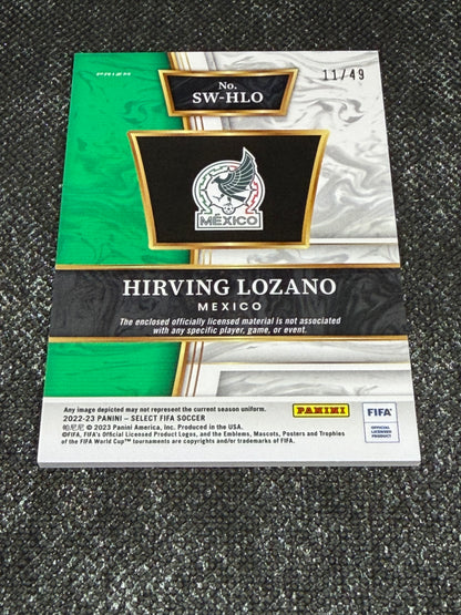 2022-23 Panini Select FIFA Soccer Swatches 11/49 - Hirving Lozano