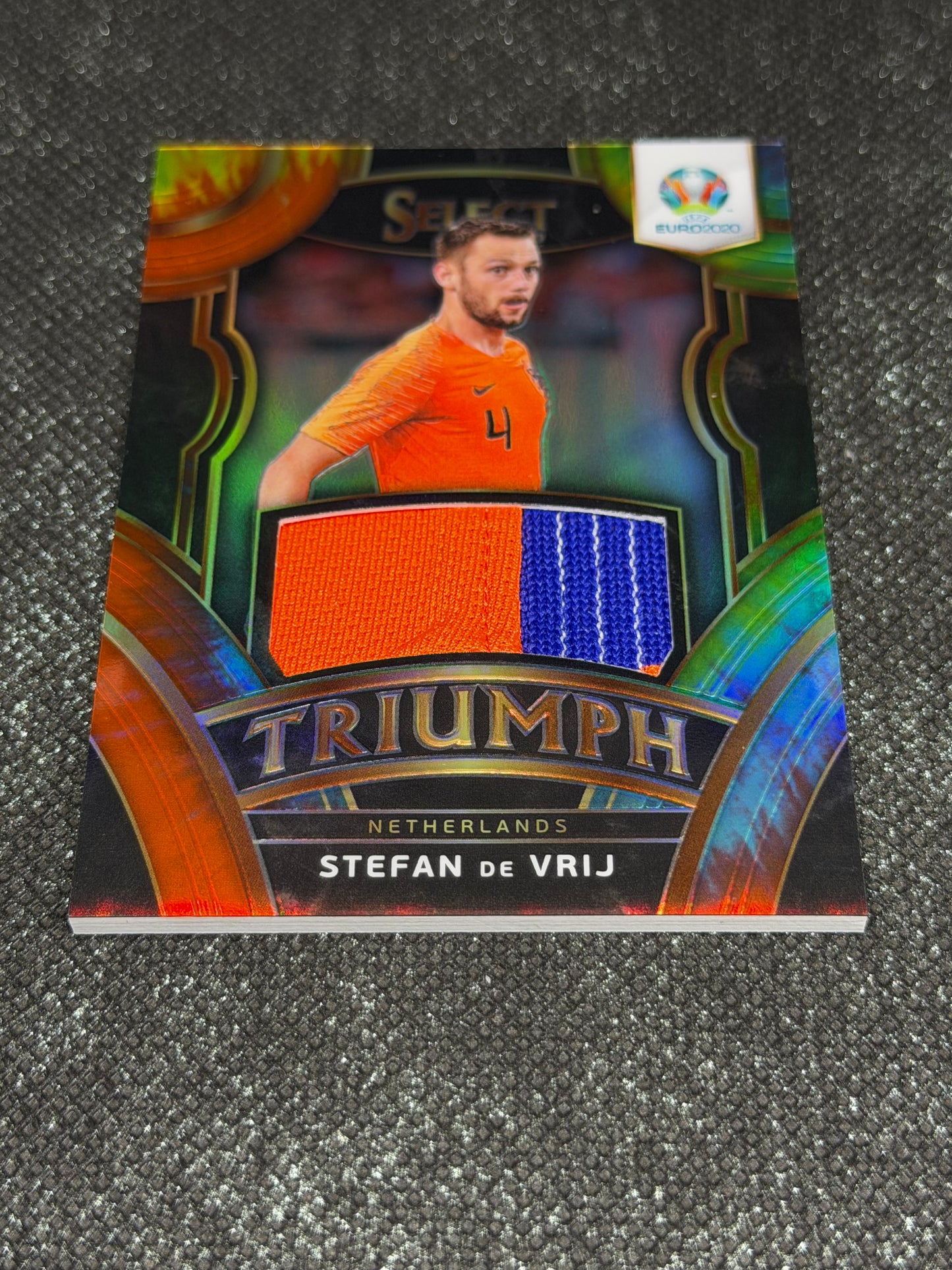 2020 Panini Select UEFA Euro Soccer Tie-Dye Triump Patch 08/25 - Stefan De Vrij