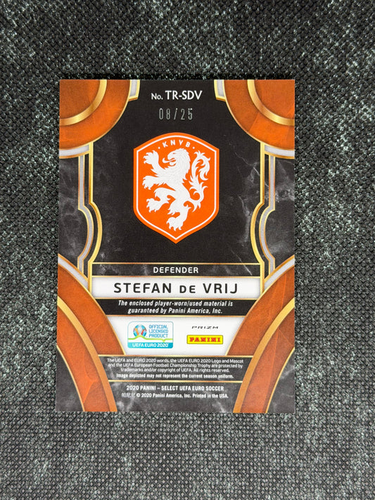 2020 Panini Select UEFA Euro Soccer Tie-Dye Triump Patch 08/25 - Stefan De Vrij