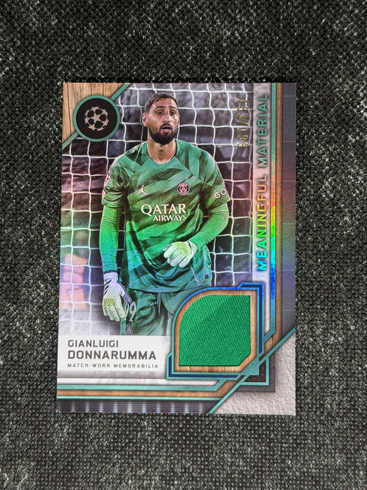 2024-25 Topps Museum Collection UEFA Club Competitions Meaningful Material Relic Card 153/199 - Gianluigi Donnarumma