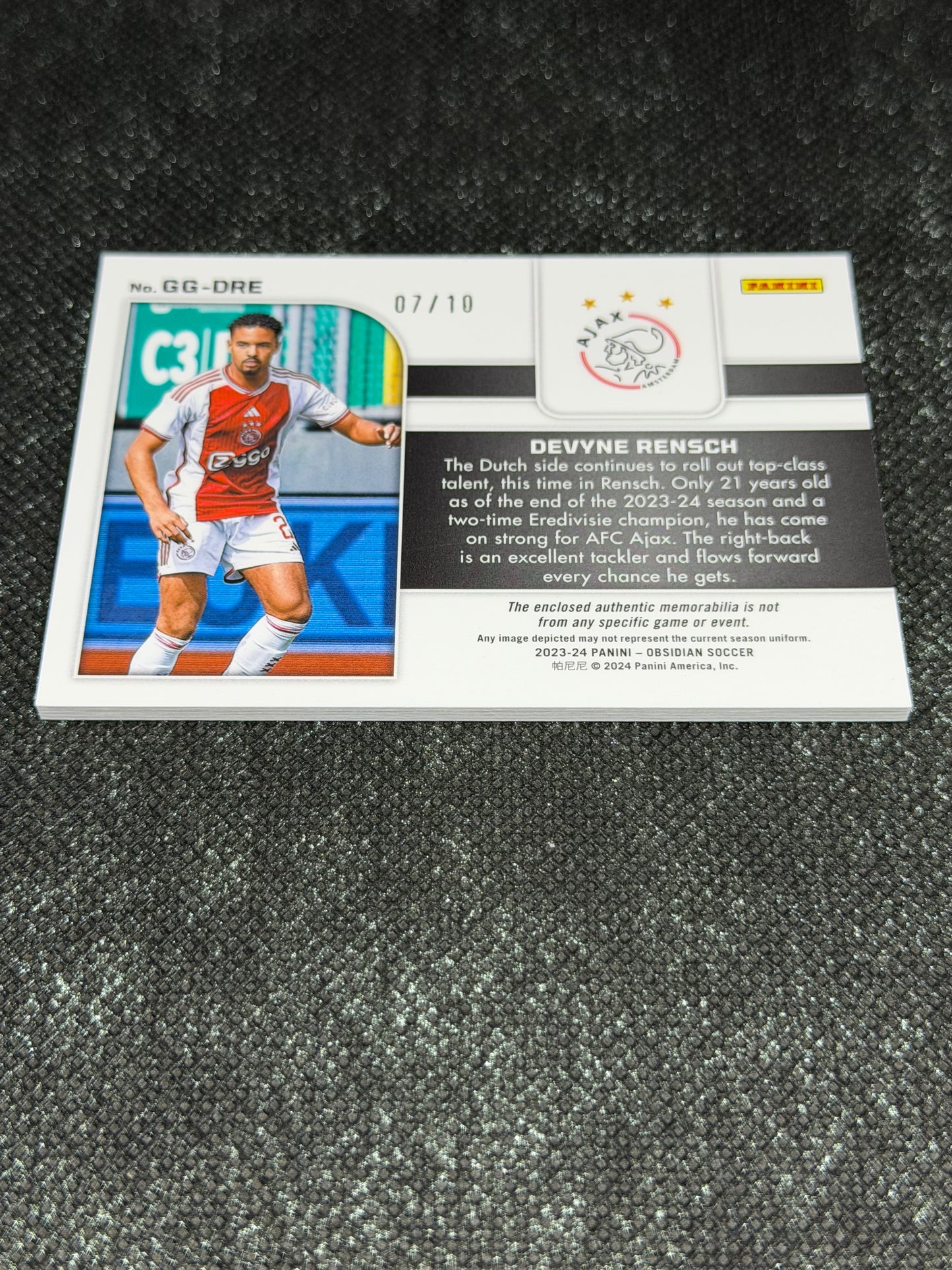 2023-24 Panini Obsidian Soccer Galaxy Gear 7/10 - Devyne Rensch